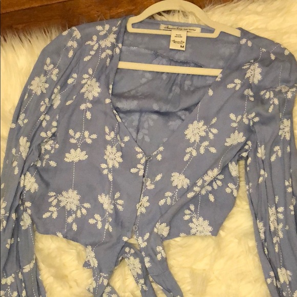 Light blue tie up top - Picture 2 of 2